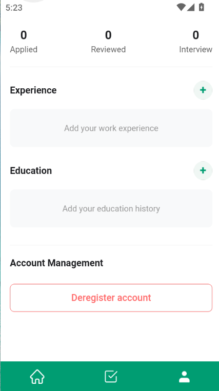 Profile settings